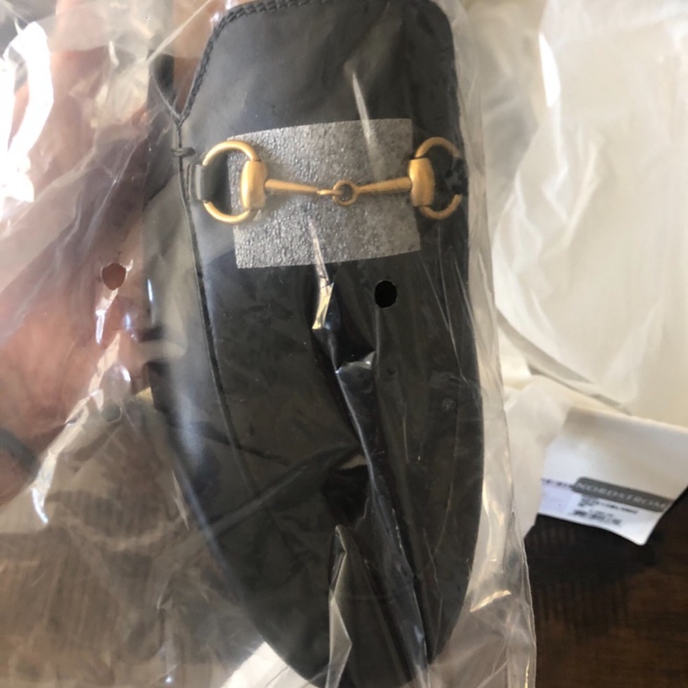 GUCCI BETIS GLAMOUR NERO MULES/SLIDES